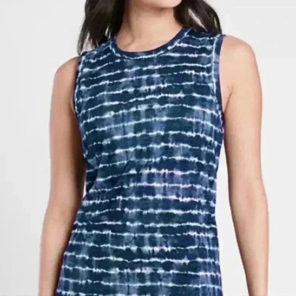 Athleta Women's Breezy Stripe Tank Tie-Dye Size M
